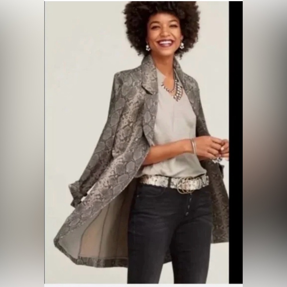 Cabi womens king cobra long ponte coat size XS